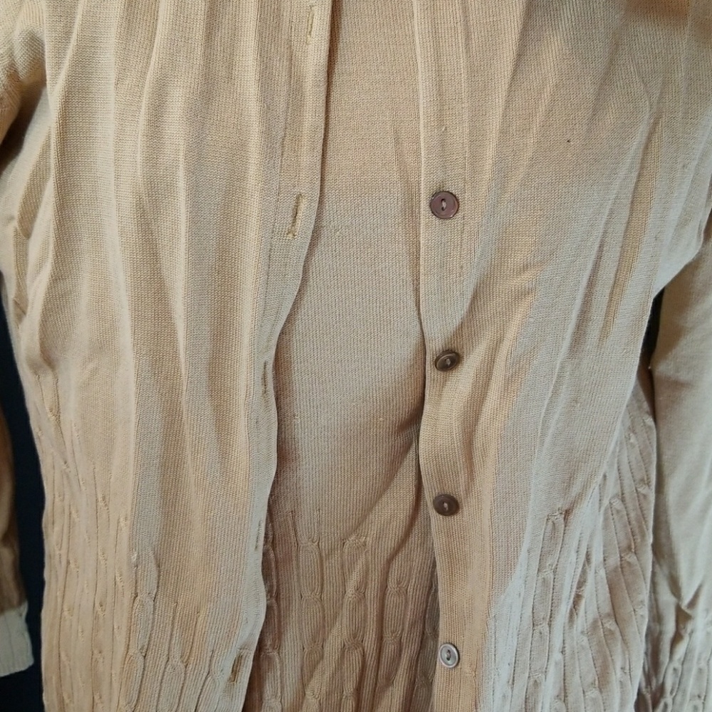 Caslon sleeveless tank blouse matching cardigan M - Picture 4 of 6